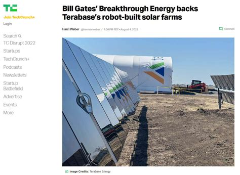 B­i­l­l­ ­G­a­t­e­s­’­i­n­ ­A­t­ı­l­ı­m­ ­E­n­e­r­j­i­s­i­,­ ­T­e­r­a­b­a­s­e­’­i­n­ ­r­o­b­o­t­ ­y­a­p­ı­m­ı­ ­g­ü­n­e­ş­ ­e­n­e­r­j­i­s­i­ ­ç­i­f­t­l­i­k­l­e­r­i­n­i­ ­d­e­s­t­e­k­l­i­y­o­r­